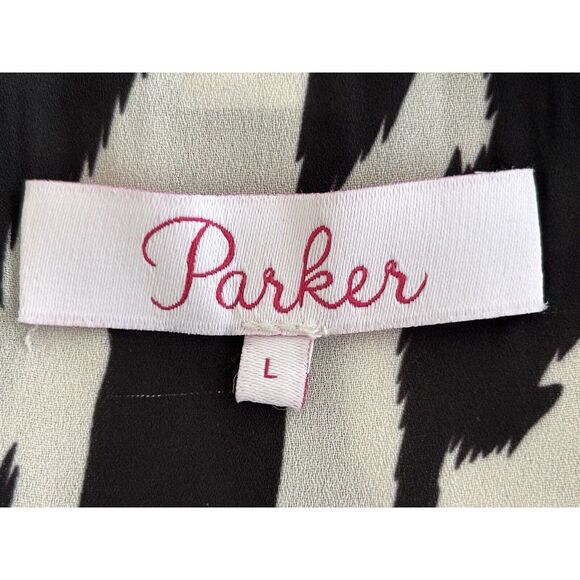 Parker Zebra Print Blouse Size Large - Picture 5 of 7